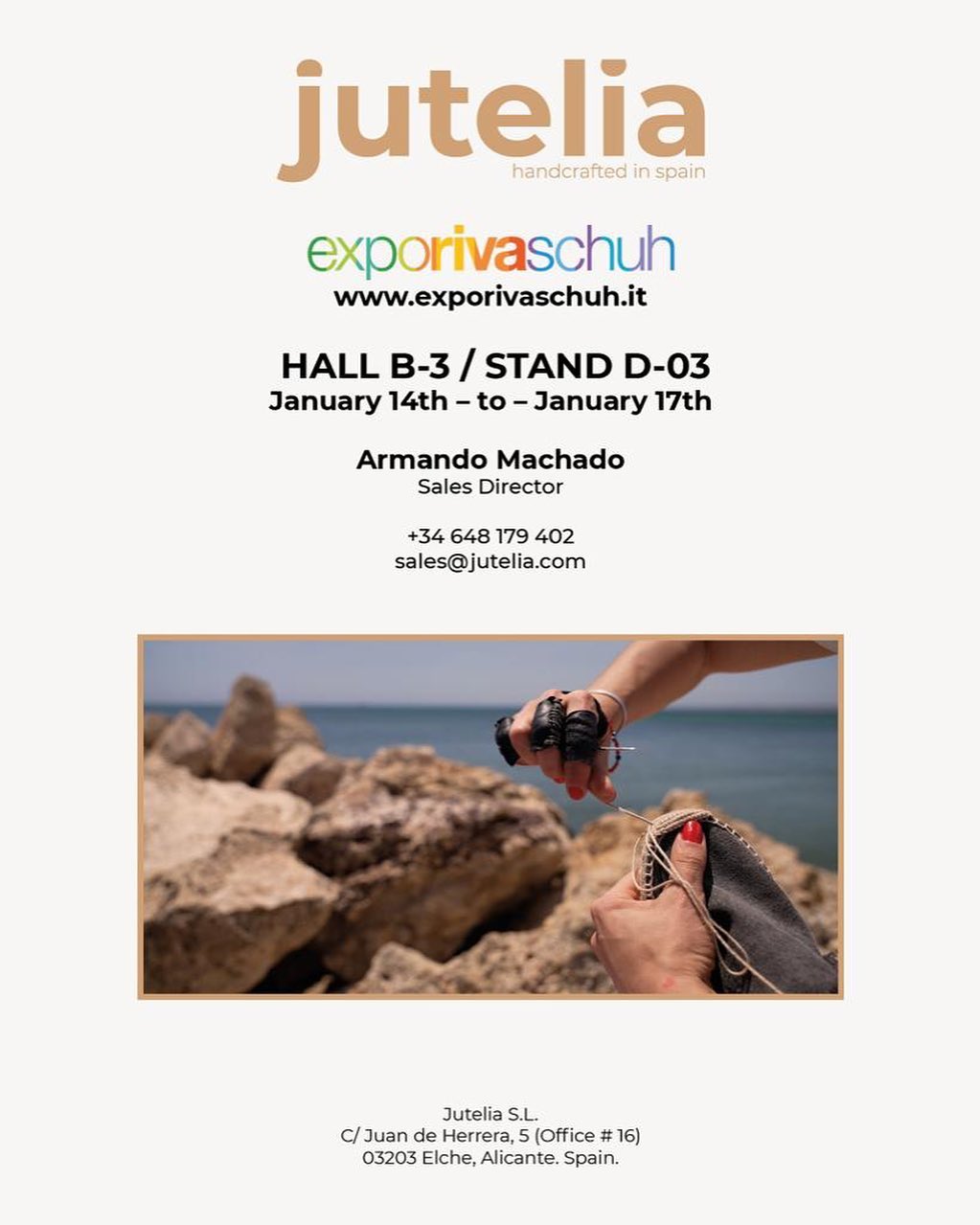 Come & visit us … @jutelia_ @exporivaschuh HALL B-3 / STAND D-02