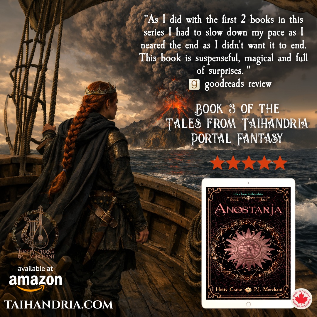 The young Queen Periclea faces challenges and tragedy as she comes to power.
Follow her adventures in the 3rd book of the Tales from Taihandria portal fantasy series
☆Portal Fantasy
☆ The Quest
☆ Forbidden Love
☆ Find the MacGuffin
☆ Forbidden Magic
☆ Reluctant Heroes
☆ Feminine Friendship
☆ Friendships Tested
☆ Found Family
☆ Slow Burn Romance
☆ Ancient Rituals
☆ Culture shock
☆ Dying Star gods
☆ 🌶🌶 spice rating
#portalfantasy #portalfantasybooks #portalfantasyromance #portalfantasyseries #bookstagramcanada #bookstagramcanada🇨🇦 #bookishlove #booksrecfantasy #romanticfantasyreads #fantasyromance #fantasybooks #fantasyseries