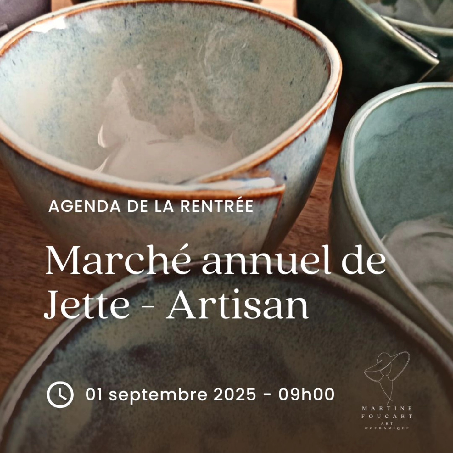 ✨ Agenda de la rentrée ✨
Je participe au Marché annuel de Jette 🎉 … en tant qu’artisane céramiste !
☀️ Lundi 1er septembre – dès 9h
📌 Rue Timmermans - à proximité de la Place du Miroir
Venez découvrir mes créations en céramique : des pièces uniques, faites avec passion et amour de la matière 🤍
✨ L’occasion parfaite pour flâner, rencontrer des artisans locaux et repartir avec un petit trésor ✨
J’ai tellement hâte de vous y retrouver !
Et pour celles et ceux qui ne peuvent pas venir, mes créations sont aussi disponibles sur ma boutique en ligne 🛒 → lien en bio