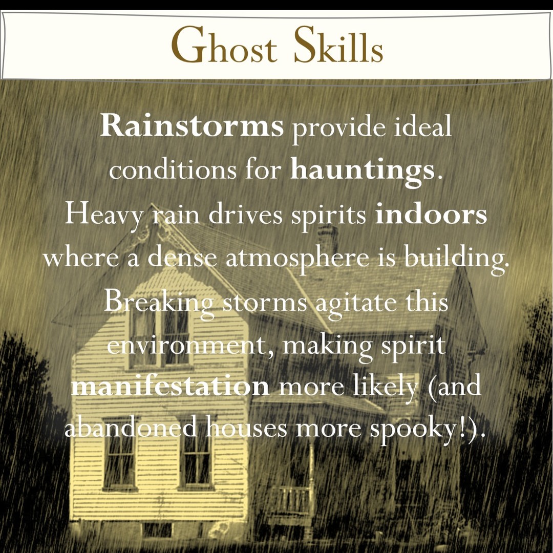 Learning how to predict conditions that are conducive to spirit manifestation is a game changer for anyone wanting to understand more about the spirit world.
Restless spirits who remain this side of the veil must seek environments that sustain their phasmic form and avoid those that threaten it, such as heavy rain.
For practical insights check out our book ‘Unquiet Voices – the Magical Art of Laying Ghosts’, published by @Llewellynbooks
#folkwitch #necromancy #witchesofinstagram🔮🌙 #ghosthunting #paranormalactivity #supernatural #hauntedhouses #halloween