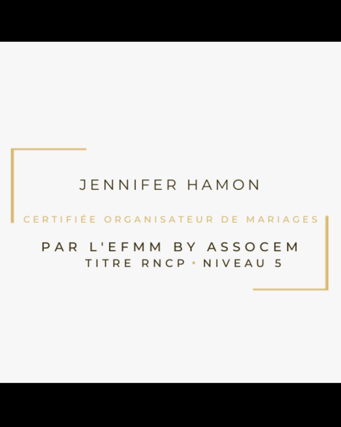 Hamon Évents by Jennifer est officiellement diplômé en tant qu’organisatrice de mariage par l’école EFMM 📜💍☺️
Un grand Merci a l’école ainsi que toutes les formatrices WP pour tous leurs conseils 😌
@ecole_formation_mariage
#weddingplanner #organisateurdemariage #eventplanner #mariage #organisatricedemariage #wedding #événement #prestatairemariage #diplôme #ecoledeformationauxmetiersdumariage #perigueux #dordogne #bordeaux #gironde