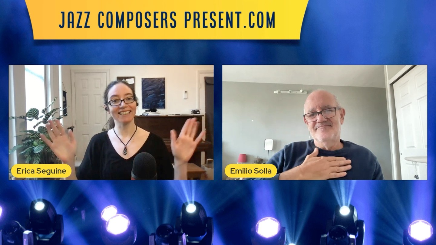 Thanks to everyone who tuned in to watch our Composer Spotlight presented by Emilio Solla @emiliosolla @newschooljazz, titled "Keeping Control vs. Letting Go" hosted by Erica Seguine @ericaseguinemusic!
Our next event is a Rewatch Party on Sunday, February 8th at 1:00pm ET featuring Gary Lindsay's @gary.lindsay.758 @frostschoolum Composer Spotlight “Chorinho: Arranging, Orchestrating, and
Remote Recording," originally aired 8.09.23
JazzComposersPresent members who miss a livestream can watch the event on our archives page. {link in bio}
Thanks again!
#emiliosolla #handmade #control #letgo #latinjazz #tango #chambermusic #lainestabledebrooklyn #tangojazzorchestra #newschool #composerspotlight #jazz #jazzcomposition #jazzcomposer #jazzcomposerspresent #composer #arranger #composition #arranging #compositions #masterclass #jazzmusic #lesson #minilesson #learnjazz #musician #music #bigband #nomusicnolife