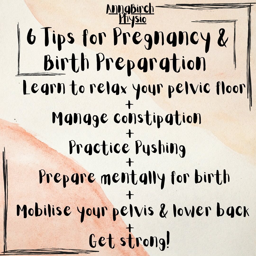 6 Pregnancy & birth prep tips from specialist women’s health & musculoskeletal physio!
1. Relax pelvic floor muscles
These need to fully relax to make the babies exit as easy as possible! Learn how to use diaphragmatic breathing to connect with your pelvic floor muscles, so you can fully relax them and also contract them when needed!
2. Avoid constipation
If we our bowel get backed up this puts load of extra pressure on out bladder and pelvic floor – which are already dealing with a baby sitting on them. Ensure your are taking in enough fibre and water to keep things moving (2L daily minimum).
3. Practice pushing
Learn how to use you breath to create downward pressure to help push the baby out – doing this when having a poo is a great way to practice!
4. Mental prep for birth
-Try and address any fears, worries or concerns you have regarding birth as much as possible as these can impact your pain levels and how tense you are through your birth experience. Whether it’s your first baby & it’s all new, or maybe you’ve had a traumatic birth experience in the past, share you concerns with others and seek professional support where needed.
5. Mobilise your pelvis and lower back
This can really help with easing pain and discomfort around the hips, pelvis and lower back which get more common as pregnancy progresses – see my previous pregnancy gym ball video! Practising birthing positions which stretch and mobilise are hips & pelvis can make labour more comfortable – as you may need to be in these positions for a long time!
6. Get strong!
If you haven’t tried strength based exercise before – you can definitely start in pregnancy! This doesn’t have to involve the gym – there are thing you can do at home. Improving muscle strength & endurance can reduce labour duration and need for medical intervention (and risk of sustaining severe perineal tears).
If you’d like a support during pregnancy or postnatally, please message me or you can book an appointment for a Mummy MOT, pregnancy or women’s health assessment via my website or booking link in my highlights!