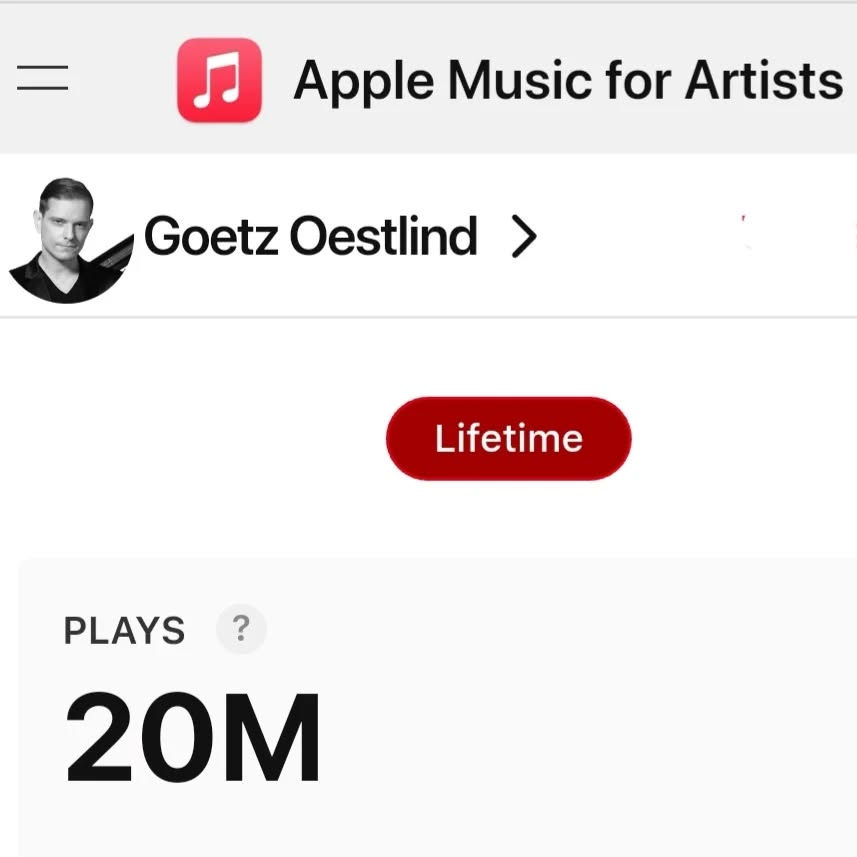 Huge thanks @applemusic and @silentbeatrecords ! 20 million streams are incredible and I am more than thankful for your support!!!
.
In the background you're listening to my composition #soluppgång , the most successful one on #applemusic with nearly 2 million streams so far (this track has been on #4 of the worldwide Classical Music charts of Apple Music in May 2021). Please enjoy!
.
#neoclassical #neoclassicalmusic #piano #pianist #piyano #instapiano #emotionalpiano #pianocomposition #pianosolo #pianogram #instapianist #pianoplayer