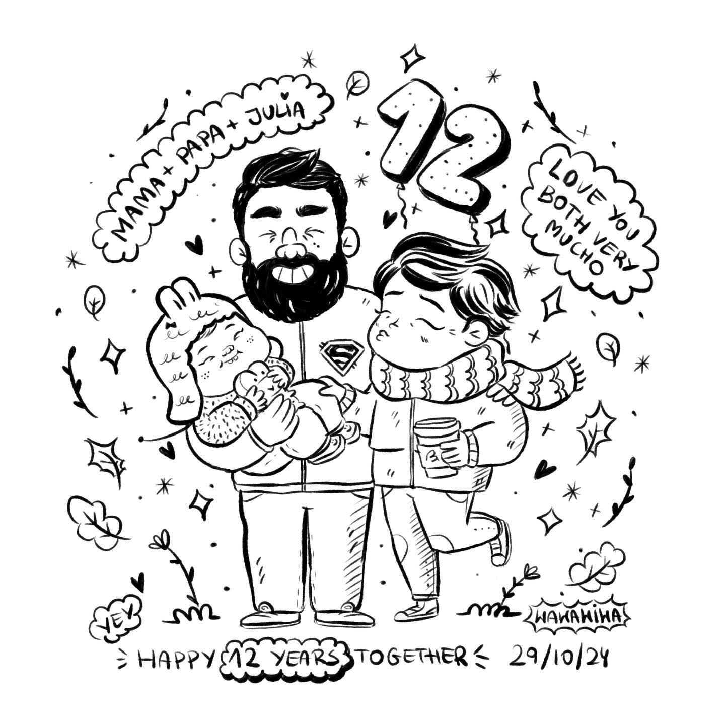 Happy 12 years anniversary @thefrisbeeman Love you very mucho 😘😘😘