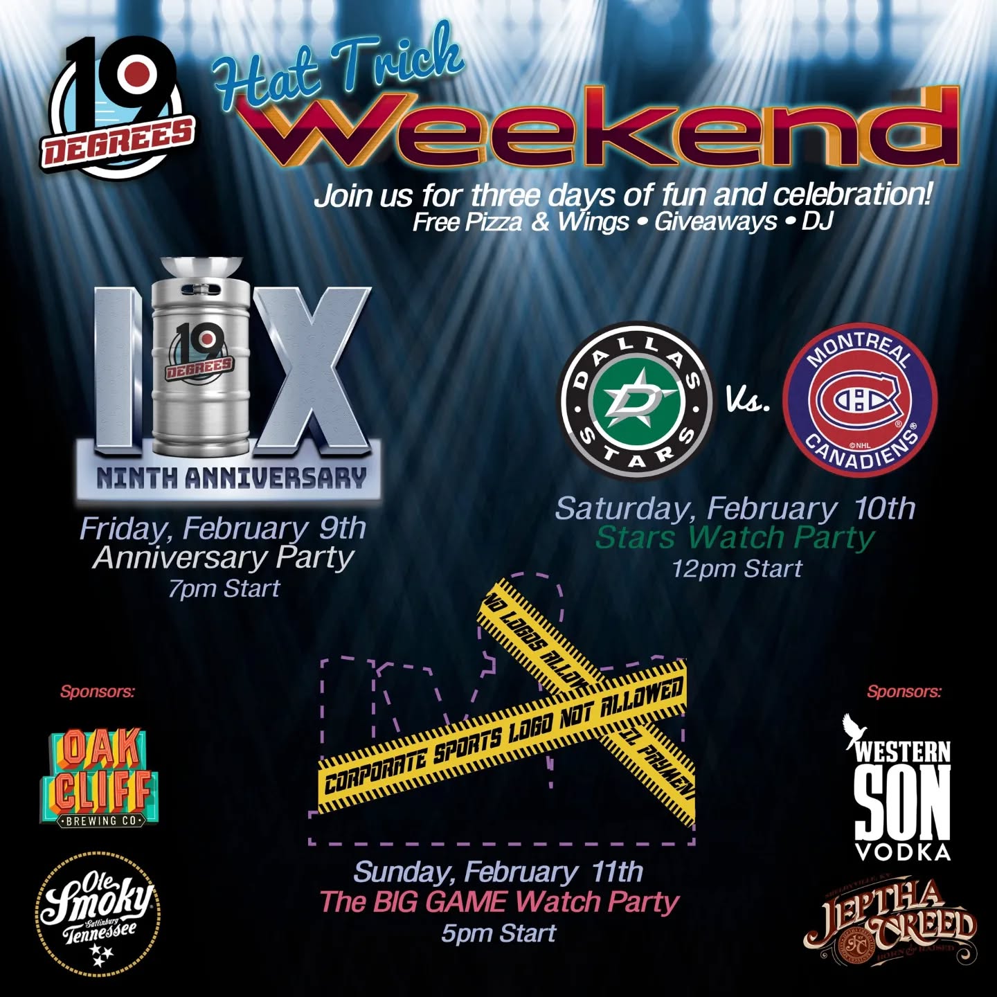 McKinney is turning 9! Big thank you to @oakcliffbrewing @jepthacreed @westernsonvodka and @olesmoky