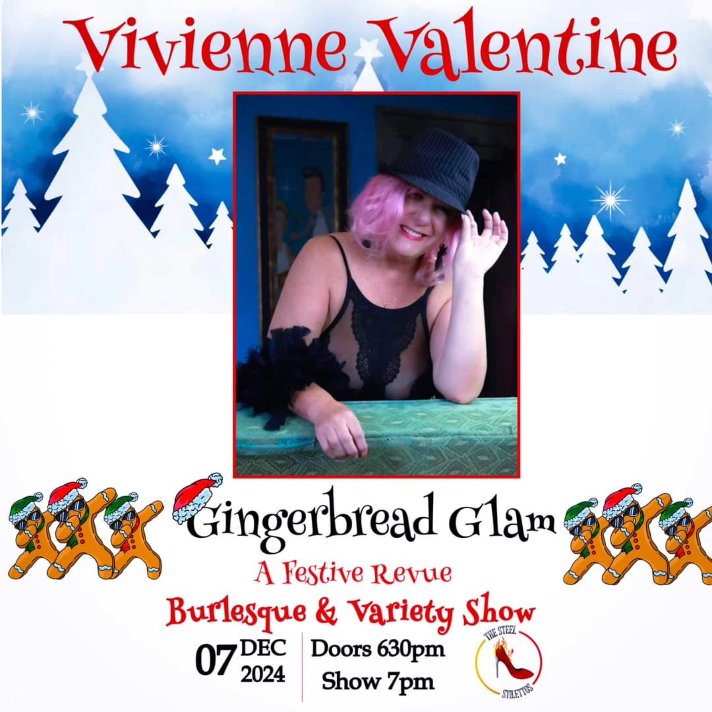 Join The Steel Stilettos at ArtsQuest Visitor Center for a unique holiday show with a narrative around each performer, each act will tell a story that will be sure to entertain you and yours in this festive revue! Show at 7pm
**Free entry into Christkindlemarkt starting at 530pm with a ticket to this show!
Performer: Vivienne Valentine
Gingerbread Glam: A Festive Revue
#steelstacks_pa #thesteelstilettos #burlesque #burlesqueshow @steelstacks_pa