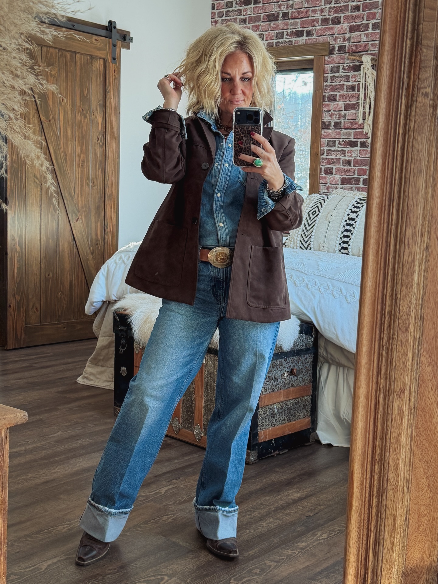 Denim is officially the new neutral 🪶
If you don’t own a denim shirt and a great pair of jeans… consider this your sign.
.
Dress it up, dress it down, mix it with anything—denim goes with everything and never lets you down. Timeless, effortless, always cool.
.
What’s your favorite way to wear denim??
.
.
.
.
#wildtribestyle #kellypollitt #denimondenim #denimisthenewblack #fashionoverforty