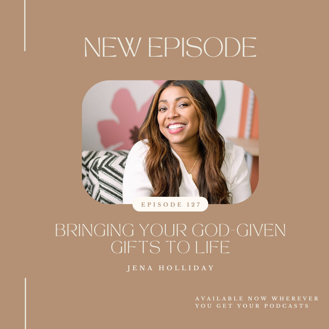Jena Holliday (@aspoonfuloffaith) is one of those people who makes life beautiful – not only through the art she creates (and that you can see in stores like Target and Kirkland - WHAT!!) – but in the way she inspires all of us to live out our God-given creativity.
One of my favorite parts of this conversation was talking about the fine line of practicing your God-given gifts as a well-loved personal place vs. when it becomes your livelihood.
Available everywhere you find podcasts ✨