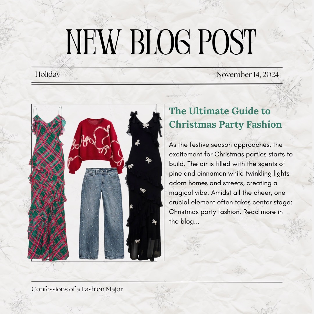 🎄✨NEW POST🎄✨Get ready to sleigh the holiday season with the ultimate Christmas party fashion guide! From sparkly dresses to cozy-chic looks, we’ve got you covered for every celebration. Click the link for all the festive outfit inspo you need to shine bright this Christmas! 💫👗 #ChristmasFashion #HolidayStyle #PartyReady