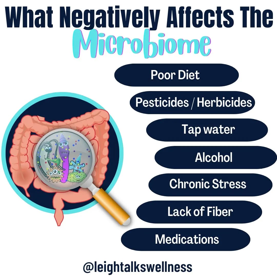 Our microbiome play a huge role in health, however it can be negatively affected my our daily lifestyle habits. Whether we caused imbalances, lost diversity of microbes or cause pathogenic organisms to flourish.
Things that negatively affect microbiome ar
⚠️ Poor Diet- GMO foods, processed foods, process sugar, pesticides, lack of diversity of plants, low fiber, high fat diet
⚠️ Pesticides/Herbicides - Kills microbes
⚠️ Tap water - has Pesticides, chlorine, fluoride, medications, heavy metals
⚠️ Alcohol - damages the microbiome and gut health
⚠️ Chronic stress - Turns digestion off, disrupts gut health, increases blood sugar, imbalances microbiome
⚠️ Lack of Fiber - beneficial bacteria feed of fiber, it's their food.
⚠️ Medications - can imbalance the microbiome. Especially antibiotics.
👉 Here's a few more
Poor sleep
Hydration
Circadian rhythm
Sun exposure
Exercise
Be good to your microbes, they are not all bad after all! 😉
#guthealth #guthealthiseverything
#guthealthtips #guthealthcoach
#gutbrainaxis #guthealthiswealth #guthealthmatters #gutmicrobiome #gutmicrobes #microbiota #microbiome #healthpractitioner #healthyguthealthyyou #holisticwellness #holisticnutrition
