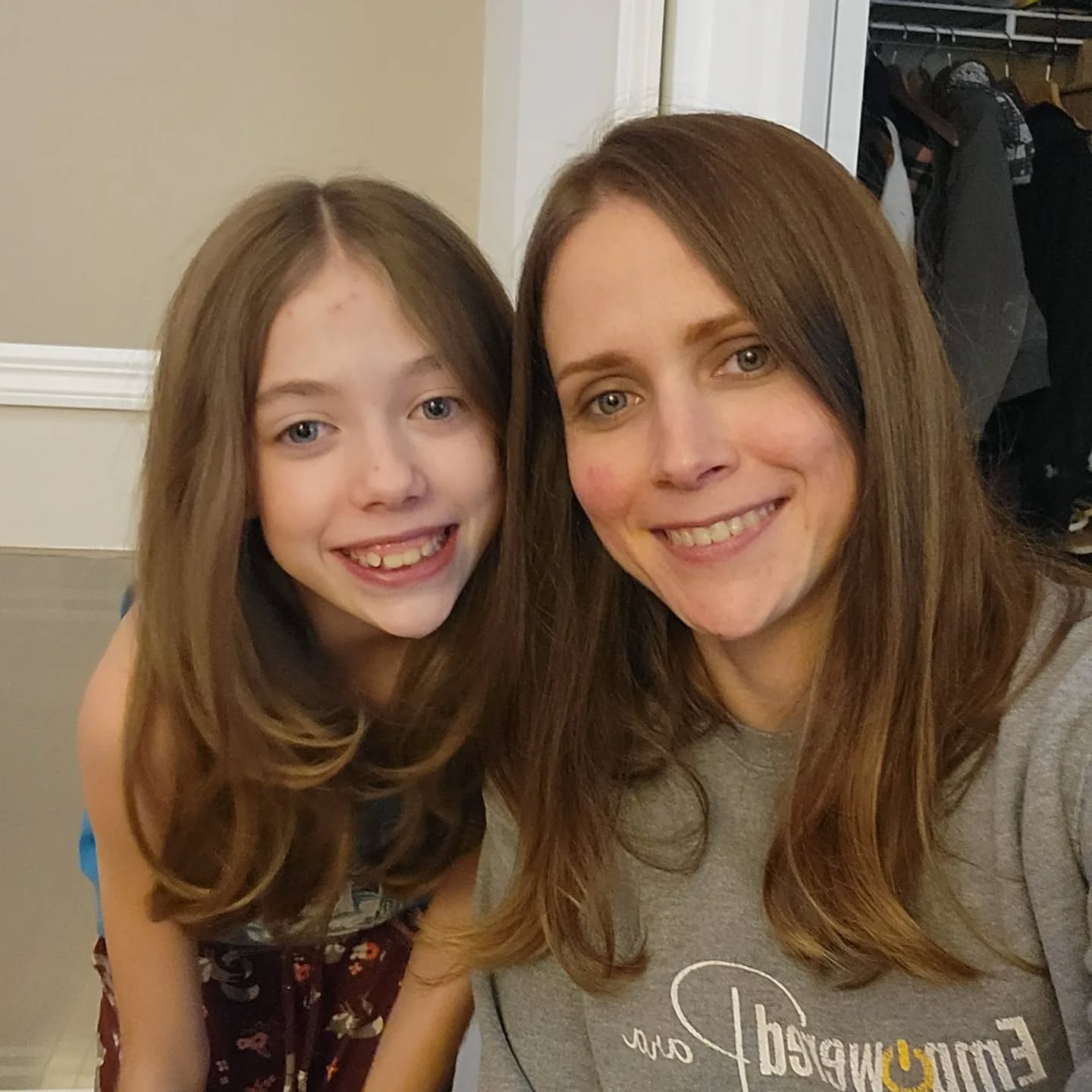 Jamie and I went for long overdo haircuts tonight! Thanks @houseoftinyeg for the glow up!