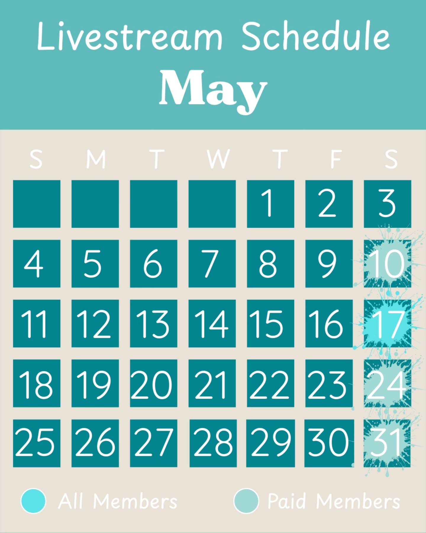 ✨️Watch my stories come to life in nostalgic paintings! 🖌
Every Saturday morning, I go live with my Memory Strokes series on Patreon—currently working on Memories of Cozy Corners, inspired by nostalgic storefronts we love: bookshops, bakeries, florists, dressmakers, and more.
If you love storytelling, slow art, and watching an illustrated world come to life, these livestreams are made for you!
Each week, we sketch, line, color, and bring the full collection to life together—from a blank page to finished memory.
Livestreams are for paid Patreon members, and once a month (this week, actually), ALL members are invited to join in for a special community session! All you have to do is join for free on my home page.
I've set a reminder and a link in my stories and saved it to my Patreon highlights so you can find it again 🥰.
Image Description: a May calendar of my livestream schedule with every Saturday marked as a reminder. This Saturday is marked in bright blue for all members.
#MemoryStrokes #CozyCornersCollection #IllustratedStories #PatreonArtist #WatchMePaint #SlowArtMovement #StorytellingThroughArt #WatercolorIllustration #NostalgicArt #LiveArtSession #CreativeJourney #SketchToFinish