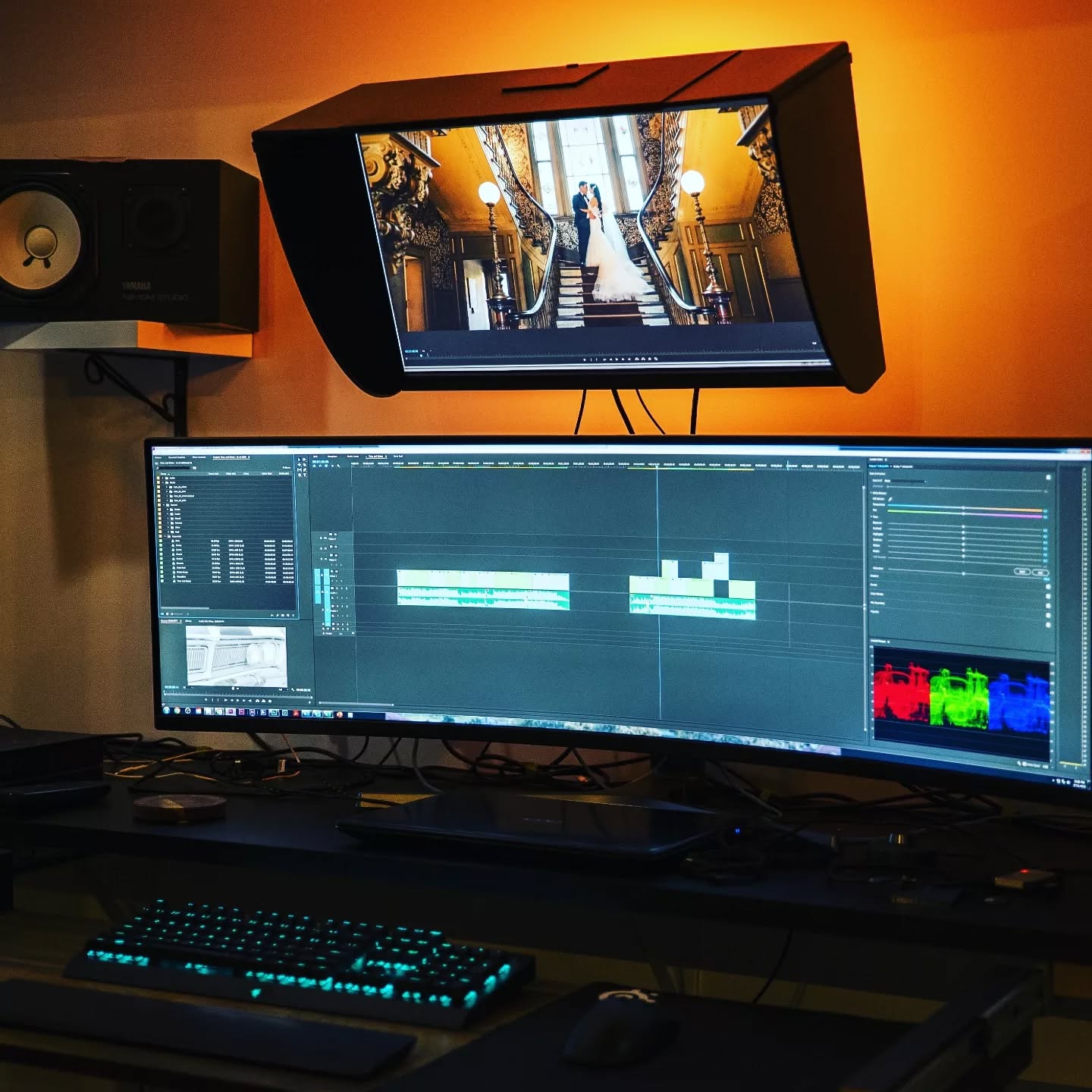 Behind the scenes in our video editing suite, weaving together the magic of moments captured at the latest wedding. 🤵👰 Excited to share the love story soon!
#comingsoon
#happilyeverafter #filmmaker #weddingfilm #videoediting #wedding