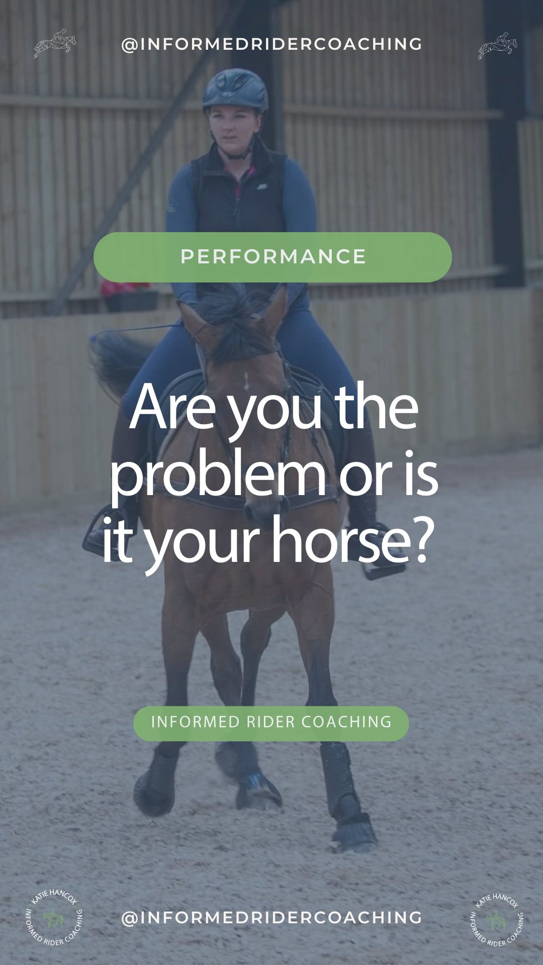 Riding really is a chicken and egg scenario 🐣
We know as riders that the horse has an effect on us and vice versa. Trouble is when we ride alone or when we ride just one horse all the time we fall into habits which we then become completely unaware of.
We then end up inadvertently practicing the wrong thing all the time and then we go for coaching and they get labelled as “bad habits”, which then plants a seed in our head that we:
🖐🏻 have terrible hands
🦵have insecure lower leg
💁🏼♀️tip forwards all the time
The list goes on.
Although highlighting the issue it often doesn’t get you to the root of the cause. Which is why I LOVE these rider sim sessions so much!
It gives you and me the chance to see what is actually going on. Is it you or your horse or a bit of both?!?
Using my position checklist we then methodically work through the process to get to the root cause which you can then start taking action towards improving.
No gimmks or gadgets or elastic bands manipulating you into contorted positions, just simple, highly effective coaching which brings results every time. More importantly it gives you the self awareness and ability to go away and practice correctly on your horse when I’m not there.
Want to know more?
Drop me a DM and I’ll send you my position checklist for free.
Katie
P.s hit the link in bio to book into my next rider sim clinic