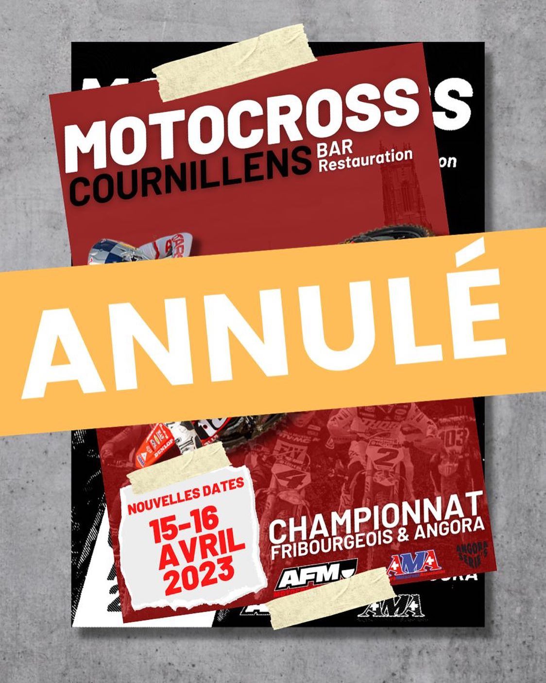 La météo annoncée ce week-end contraint le motoclub MCTT à annuler le motocross Angora & AFM