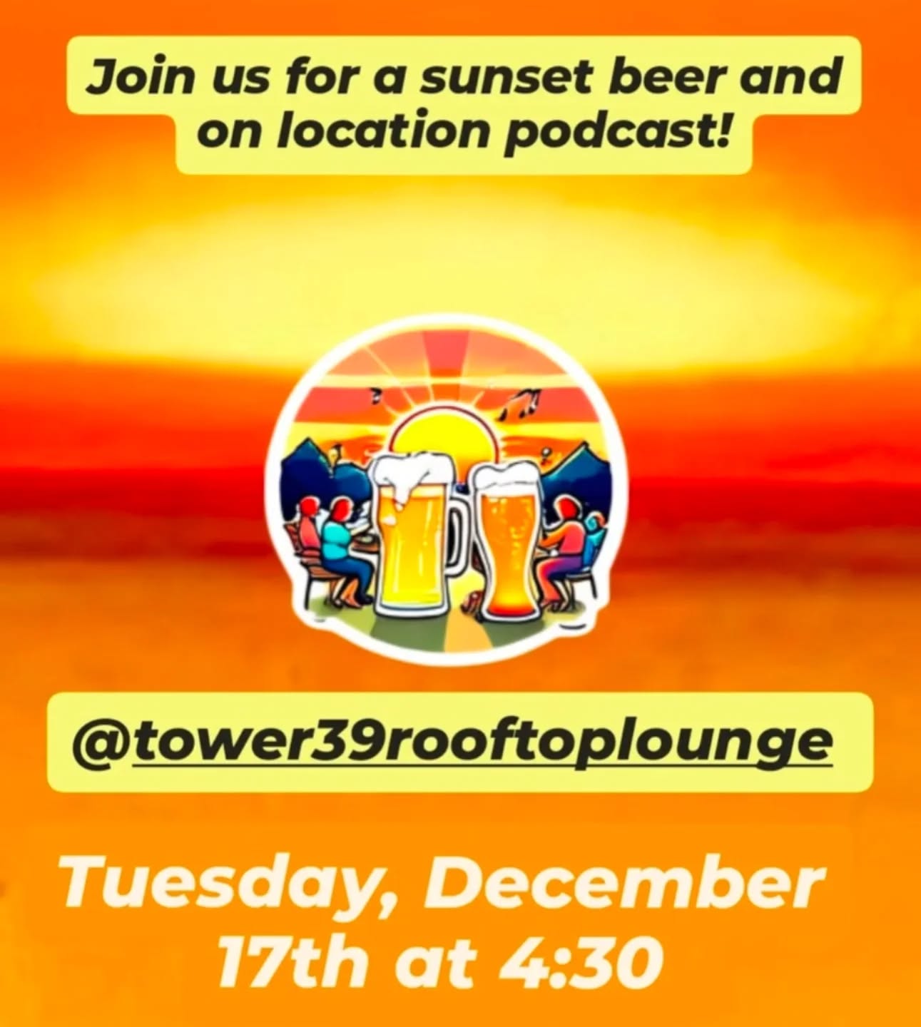 We will be enjoying a Burgeon Treevana IPA at sunset in Carlsbad December 17th at 4 30 pm.
Come join us @tower39rooftoplounge !
Talent is bringing the latest news & Doc has Beer or Not a Beer for all to play! Father Joe will lead us, the Chico Kid will be running late and Influencer Jeff will try to keep the train on the tracks.
#sunsetbeer #carlsbadalumni
#carlsbad #sdbeer #beerpodcast
#beernerd #beerlovers #beerstagram #sdbeernews