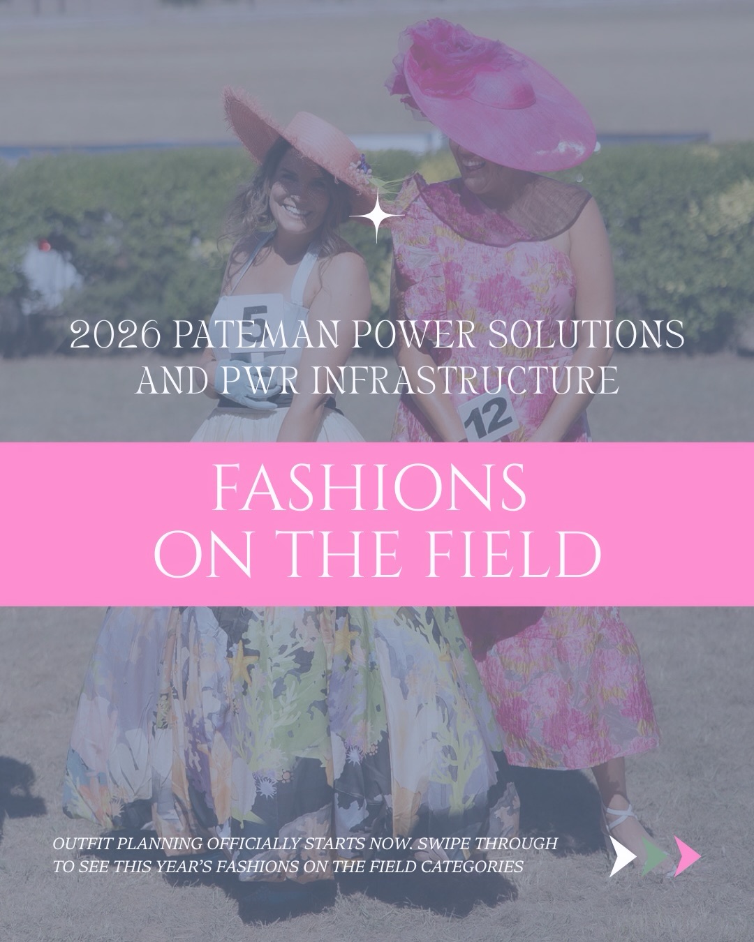 Hats on, outfits pending. It’s time to start thinking about Fashions on the Field for the 125th Yass Picnic Races.l!
A big thank you to our wonderful 2026 Fashions on the Field sponsors, Pateman Power Solutions and PWR Infrastructure, for helping us bring some extra sparkle to the judging lawn this year. From classic racewear to clever millinery and juniors in their best, there is a section for everyone and some very generous prizes on offer.
This year’s Fashions on the Field categories are:
Best Dressed Lady – winner and runner up
Best Dressed Gent – winner and runner up
Best Dressed Local
Best Millinery
Best Dressed Couple
Best Dressed Girl 13–17 years
Best Dressed Boy 13–17 years
Best Dressed Girl 12 years and under
Best Dressed Boy 12 years and under
Time to raid the wardrobe, message the milliner, and commit to a look. We cannot wait to see what looks you will be serving trackside on Saturday, 28 February.
#YassPicnicRaces #125thYassPicnicRaces #FashionsOnTheField #RaceDayStyle #CountryRacing YassValley