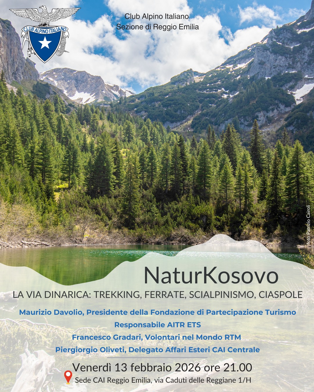 Il Club Alpino Italiano, Volontari nel Mondo RTM e AITR presentano il progetto di realizzazione del tratto kosovaro della Via Dinarica, un intervento che ha unito nuovi sentieri, segnaletica, promozione del turismo responsabile e la creazione di una spettacolare via ferrata oggi aperta a tutti.
Un’esperienza che racconta come trekking, sci e natura possano diventare strumenti di sviluppo sostenibile nei Balcani, attirando turisti da tutta Europa.