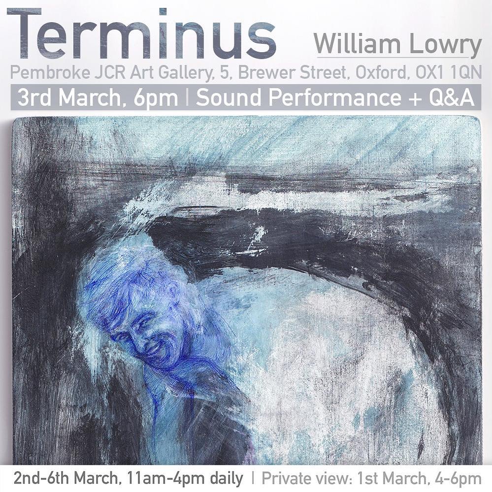TIME CHANGE: Pembroke JCR Art Gallery invites you to a live 25 minute electronic sound performance followed by an artist Q&A on Sunday, 3rd March at 6pm!
Featuring dark melodic synths, atmospheric lighting, and eerie ambient music, the performance will respond to ‘Terminus’, our upcoming exhibition by Emery Prize winner William Lowry. Entry is free and open to all!
The exhibition will take place from Saturday, 2nd March until Wednesday, 6th March, open from 11am-4pm daily. The link to RSVP for this event is linked in our bio!