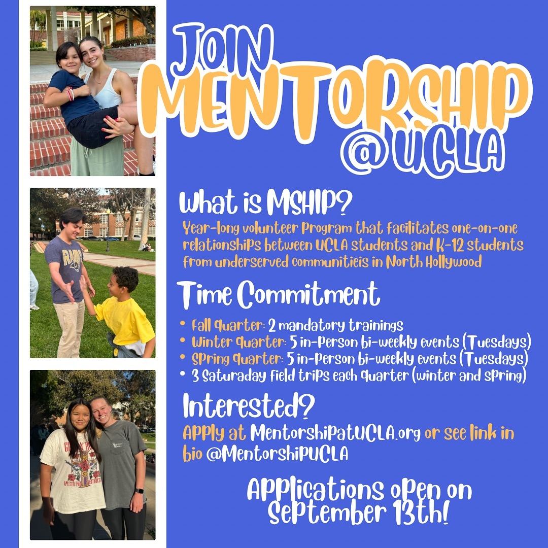 Are you interested in joining the MSHIP family and becoming a mentor for the upcoming school year? If so, here’s a quick rundown of our program and requirements! Reminder that mentor applications open up on September 13th and can be found on our website or through the link in our bio!