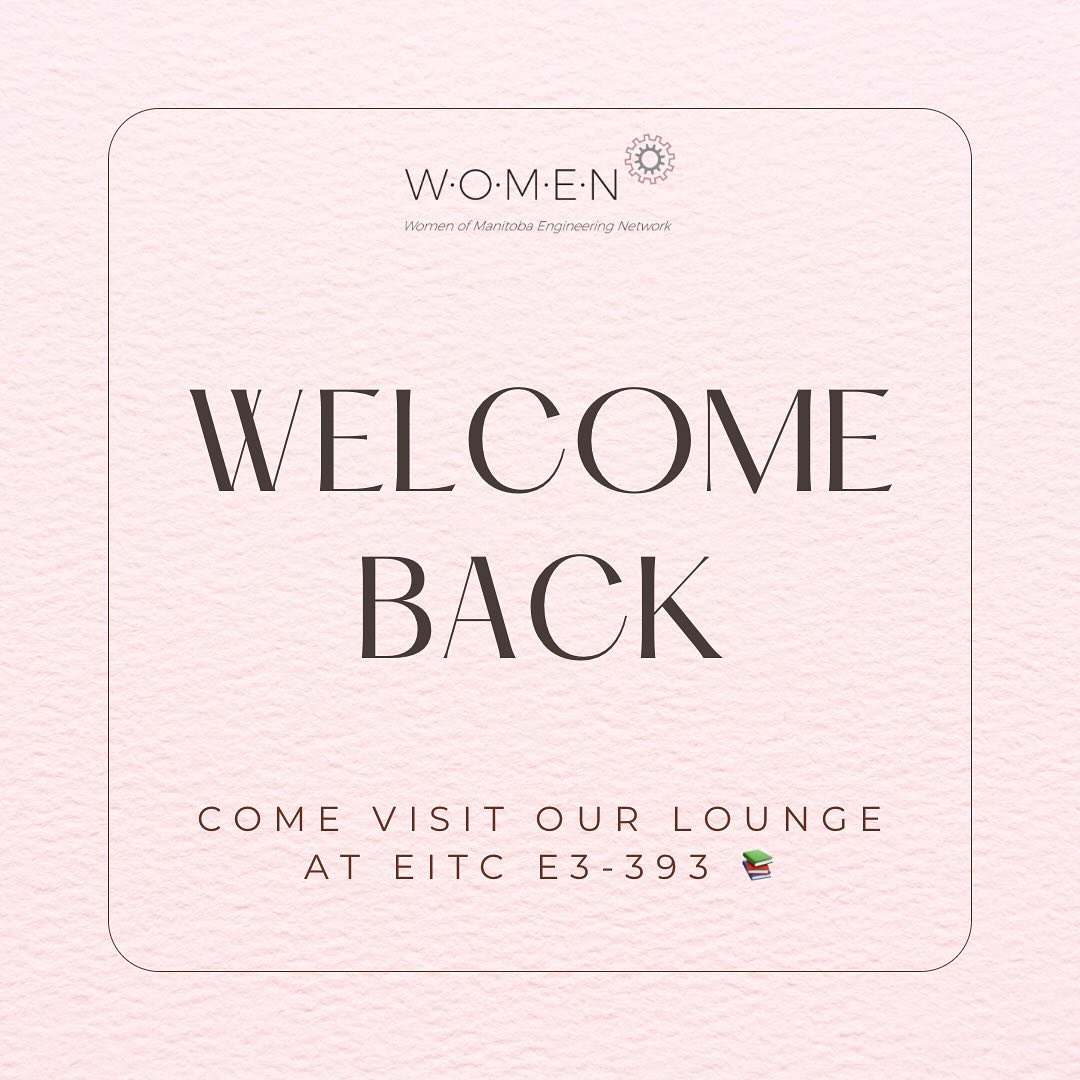 Welcome back to all students! We hope you all had a great summer break. We're excited to host new events this year and seeing you all on campus! Come visit and study at our lounge at EITC E3-393! 📚