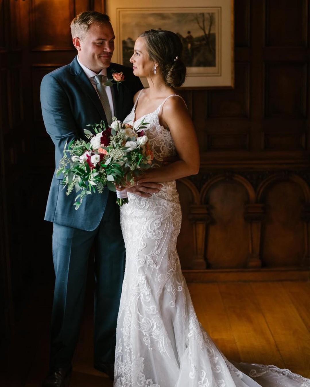 Happy Anniversary to this beautiful couple! #indyweddings #blissevents #floraldesign #oneyesrtogether #laurelhall