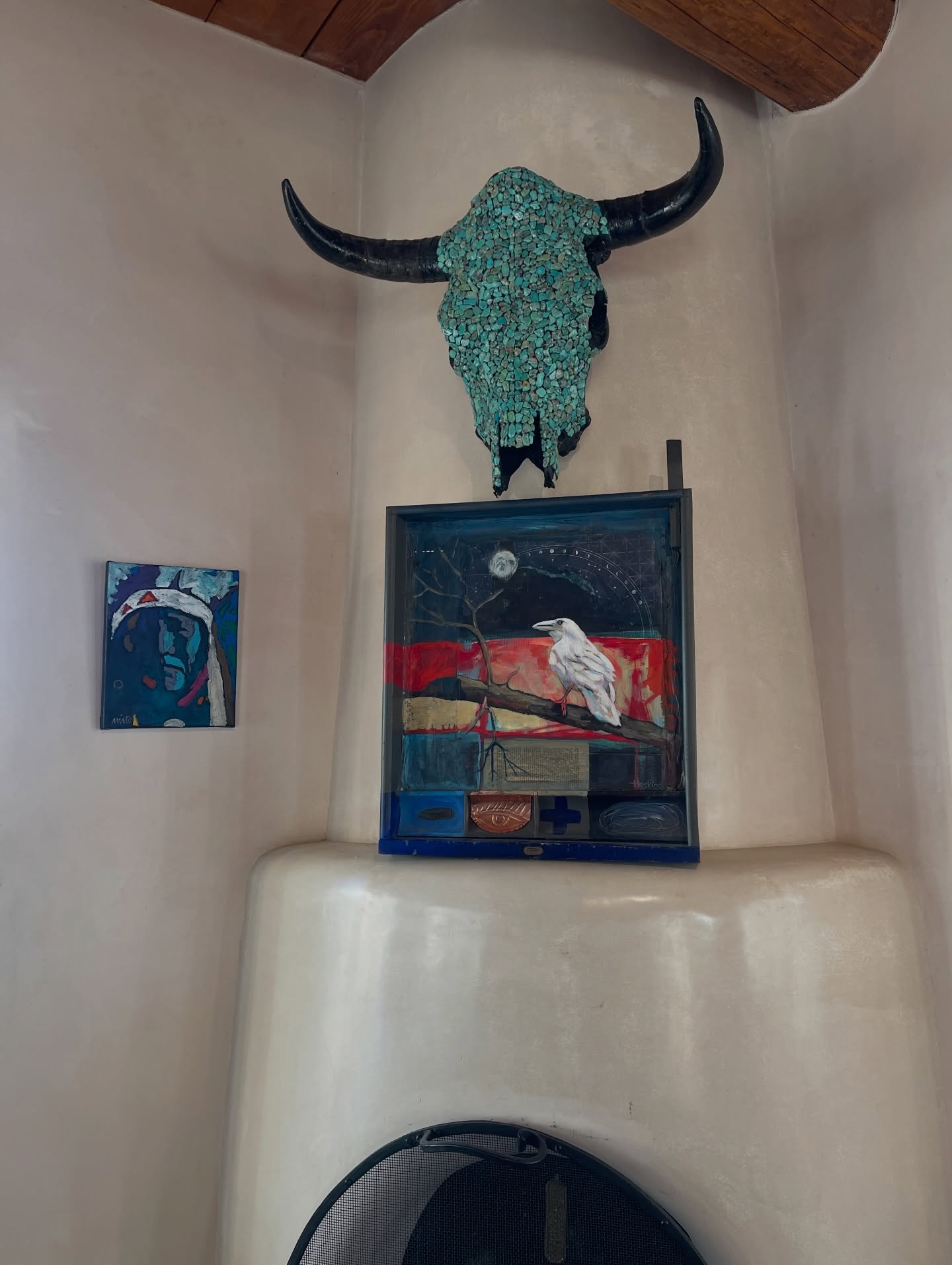 White Reaven one of my favorites finding its home in Santa Fe. All recycled products with the exception of the paint. I love using drawers I find for paintings!!