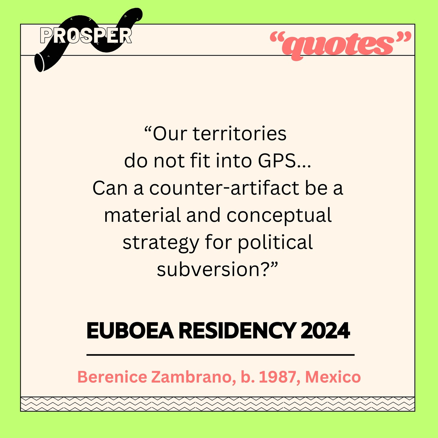 When reading 231 applications for this residency, we realized there are certain quotes that pulled us. So we decided to select them, and spark your curiosity for the work they will be developing during the residency.
We'll be sharing quotes from the applications of the other 7 residents in the next days.
#artist #artresidency #artistresidency #euboea #evia #eviaisland #greece #quotes #gps #political #graphicdesign #graphicdesigner #counterculture #artifacts #territories