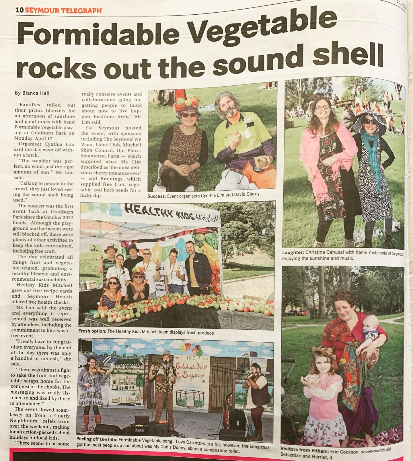We got a full page in the local paper. Thanks to @seymourtelegraph for their coverage & thanks to all the sponsors & attendees. @formidableveg