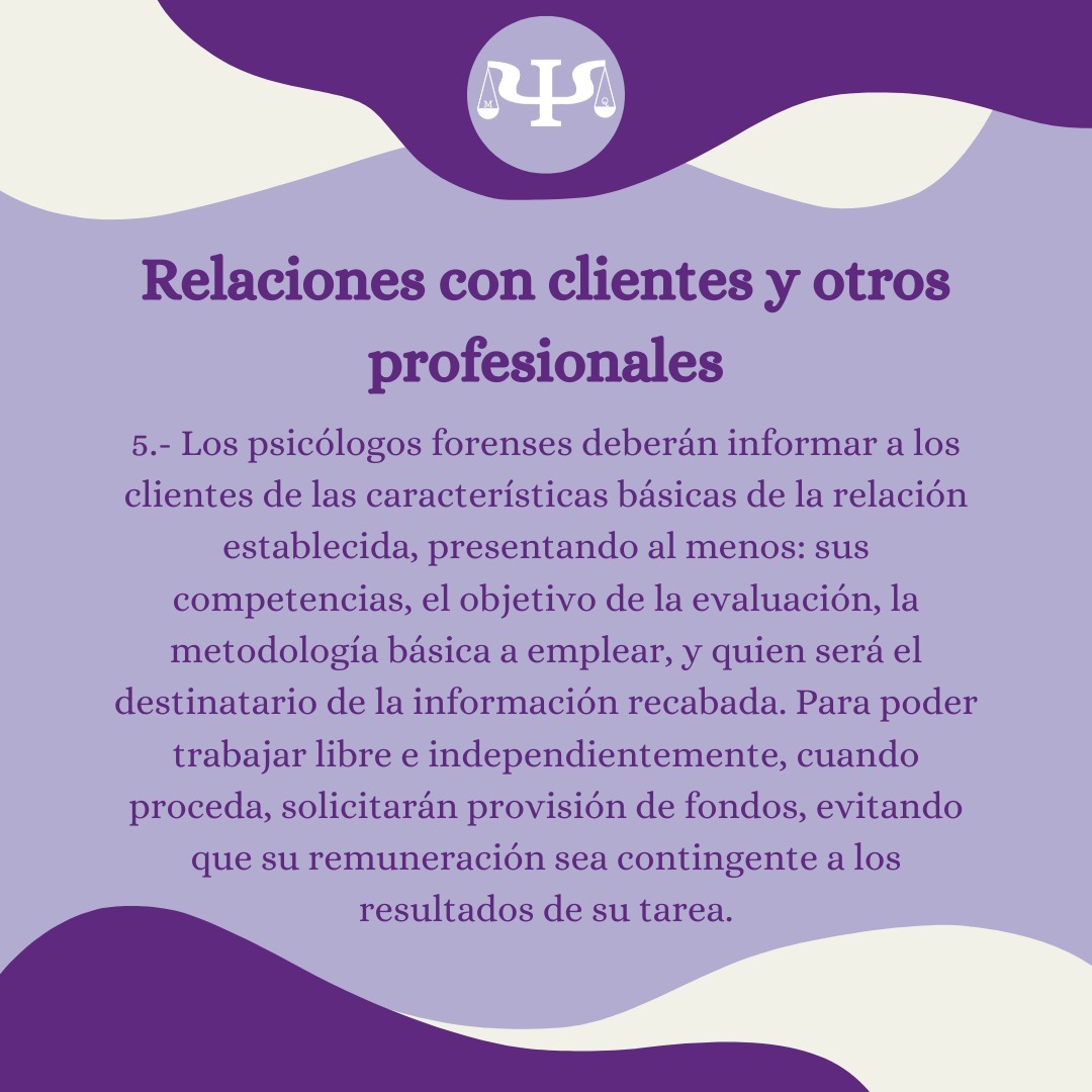 ANÁLISIS Y DEBATE SOBRE LA GUÍA DE ACTUACIÓN EN PSICOLOGÍA FORENSE 📃
RELACIÓN CON CLIENTES Y OTROS PROFESIONALES.
Puedo decir sinceramente que este punto me encanta, pues habla de dos temas que suelo sacar a relucir muy a menudo; el consentimiento informado y el pago por anticipado.
El consentimiento informado no debemos entenderlo como el papel firmado y ya, no. Según mi perspectiva hay que entenderlo como un proceso, casi como una actitud durante la evaluación. El consentimiento informado es el derecho del cliente a saber en qué términos trabajará contigo (ya sean legales, procedimentales...). Es la obligación que tenemos de informar de los límites de nuestro trabajo y nuestro secreto profesional, de contestar a todas las dudas y preguntas que surjan sobre nuestro trabajo.
No me vale que yo te ponga el papel por delante, que pongas tu nombre y firmes y para adelante. Lee con atención, pregúntame, duda de mí, piensa y sé crítico con la información. Y si ya has firmado y siguen apareciendo dudas pues sigue preguntando.
Por otro lado, este punto avala el hecho de que los psicólogos cobremos por adelantado una parte del trabajo a modo de provisión de fondos y, que evitemos la contingencia entre remuneración y resultados. En el caso de la Psicología Forense, entregar el informe sin cobrarlo arriesga este principio, pues la persona puede vincular el pago a la satisfacción con el informe (lo cual no debería porque se supone que ha sido informado de los límites de nuestro trabajo, pero aún así, pasa).
¿Alguna vez habéis firmado un Consentimiento informado como el que firma los términos y condiciones del Disney Plus? ¿O sois más de leer cada palabra?
Feliz juernes y espero que tengáis un puente relajado 💜 .