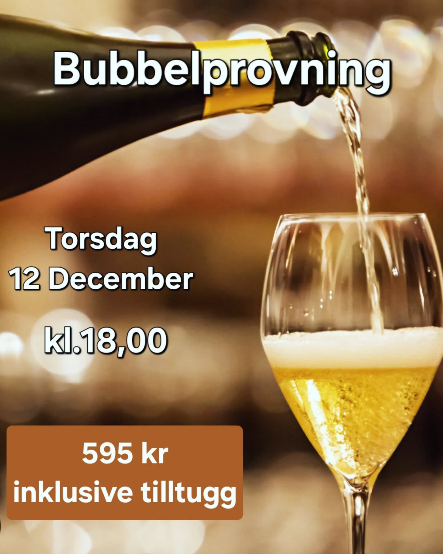 Bubbelprovning torsdag 12 december kl.18:00.
Under kvällen kommer @thegoodwinehabit att presentera ett urval av bubblande viner, tillverkade med olika metoder, för att ge dig en smakfull inblick i bubblornas värld.
Boka din plats genom att använda knappen "Reservera" på vår Instagram-sida eller via www.vinarium.se och mejl info@vinarium.se .