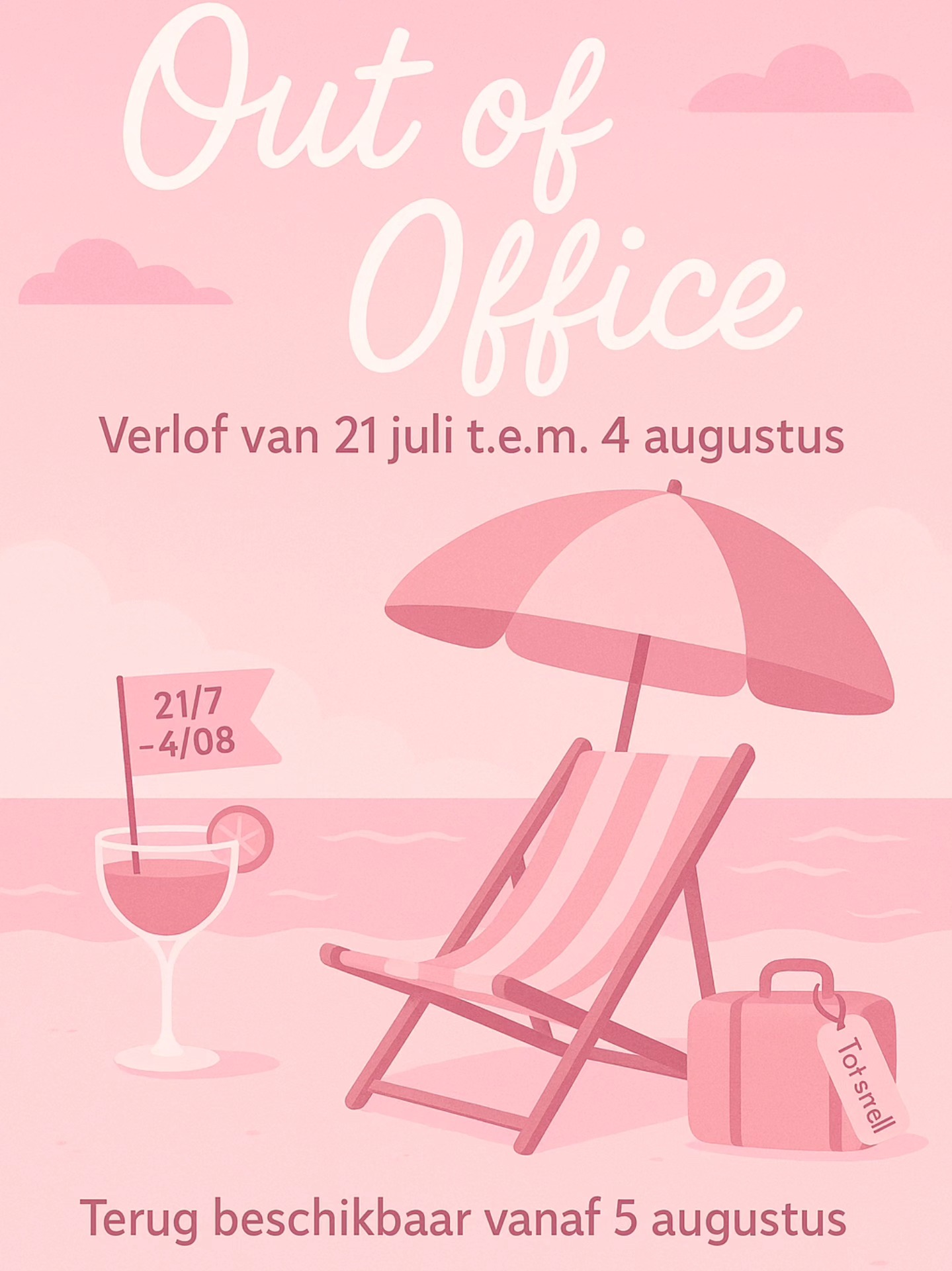 ☀️ Wij zijn er even tussenuit ☀️
De webshop blijft open maar bestellingen worden pas verwerkt vanaf 5 augustus 🌈
