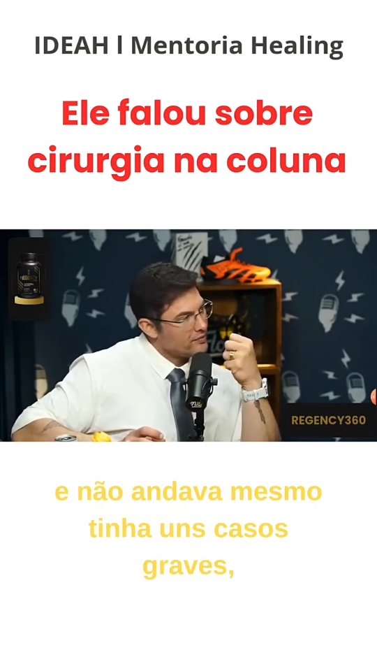 As hérnias de disco são uma das principais causas de dor e limitação na coluna. Mas a ciência mostra que protocolos integrativos podem reduzir a progressão e evitar cirurgias invasivas.
O Regency360, desenvolvido pelo Dr. Ediel, une nutrição ortomolecular, ativos naturais e visão 360º da saúde para:
✅ Diminuir inflamação crônica
✅ Estimular regeneração dos discos
✅ Melhorar mobilidade e autonomia
✅ Prevenir desgaste e cirurgias desnecessárias
Mobilidade é liberdade. Cuidar da coluna é cuidar da sua autonomia.
