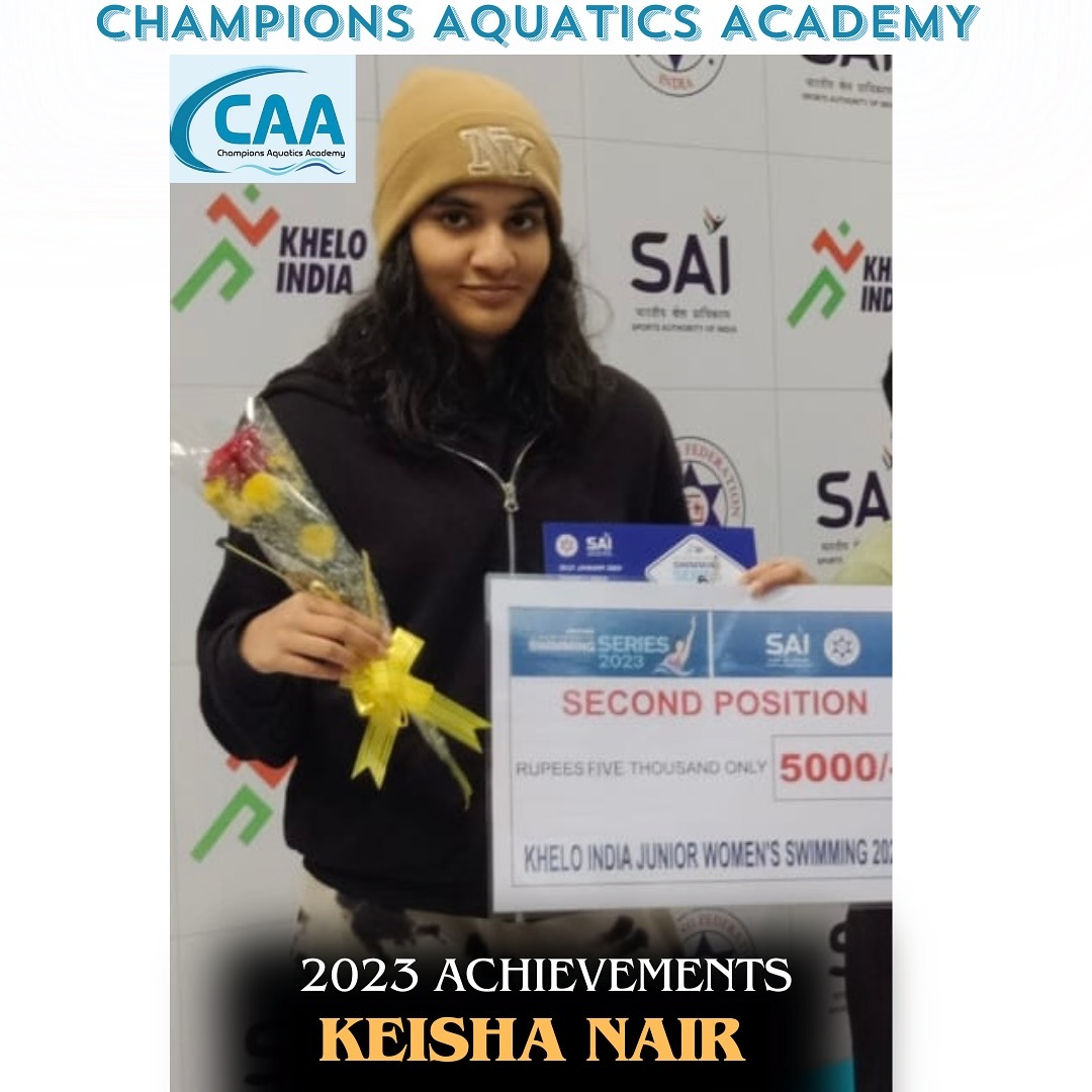 â˘Gurgaon District Championship
4 Golds ,1 bronze
â˘Haryana State Championship:
4 Golds,1 bronze
â˘ISSO nationals : 1 Gold ,2 Silvers
â˘Haryana senior states : 4 silvers
â˘khelo india womens series : 3 silvers
â˘SFI Nationals: participation
#championsaquaticsacademy