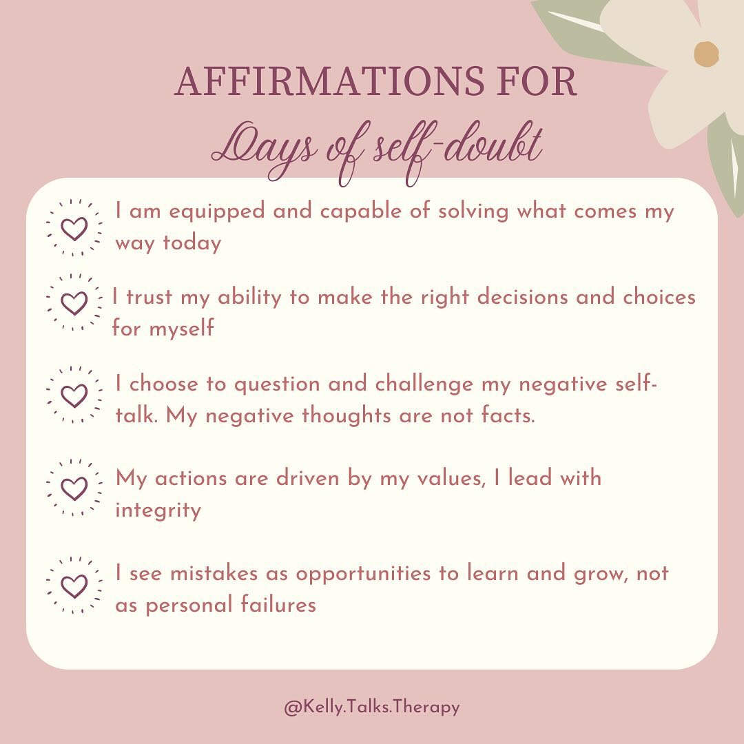 Self-doubt can be such a challenging feeling, literally! Whether you are starting something new and intimidating or struggling to get out of bed in the morning. Remember that you are a badass human trying your best! Let me know in the comments what affirmations you use to pump yourself up and eliminate self-doubt🙌🏻✨
