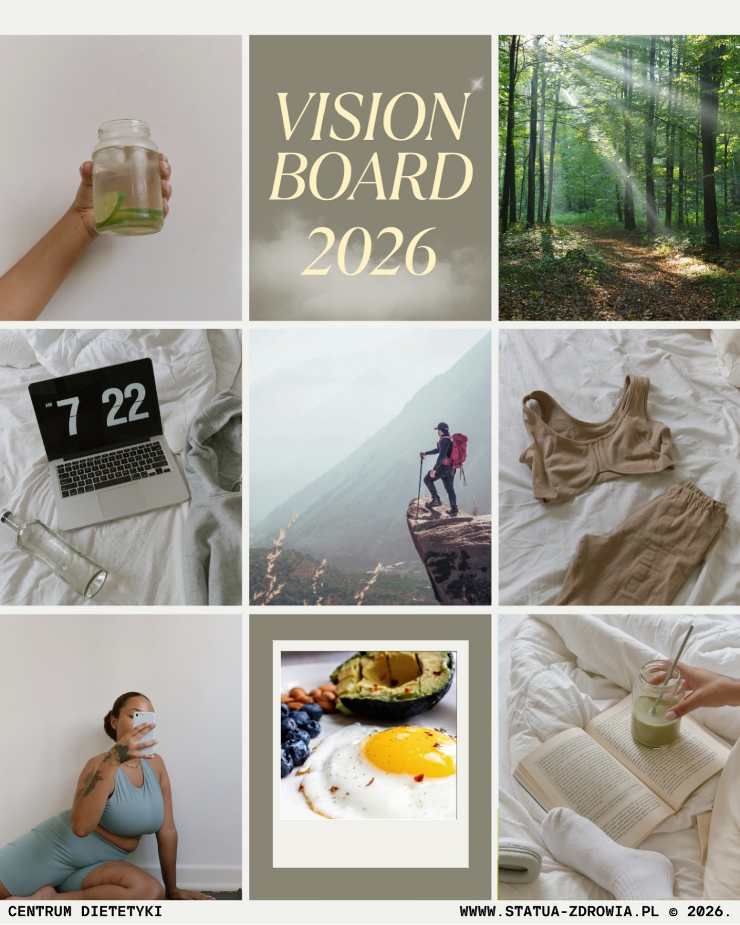 Vision board to ciekawy krok do zmiany stylu życia,
który warto wykonać na początku roku 💡
Nie chodzi o perfekcyjną dietę tylko o cały Twój kierunek 🌳
👉🏽O talerz pełen naturalnych wyborów
👉🏽O spacery zamiast ciągłego „muszę”
👉🏽O jedzenie, które wspiera hormony, jelita i głowę
👉🏽O powrót do spędzania czasu w naturalnym środowisku
👉🏽O ciało, które jest domem- nie projektem do naprawy
Zatrzymaj się. Zobacz swoją wizję. Zmotywuj się.
Reszta przyjdzie naturalnie ✨
#centrumdietetyki #statuazdrowia #statuazdrowialubin #dietetyklubin