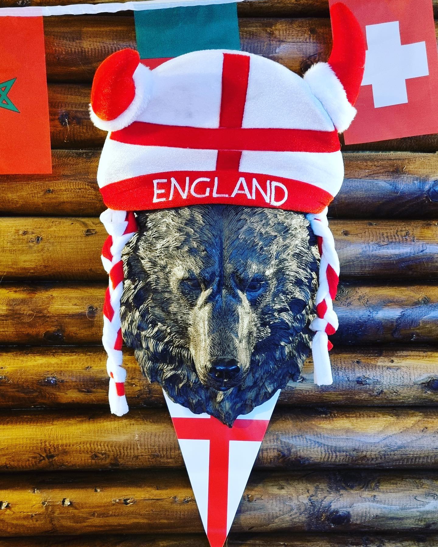 Three bears on a shirt. Getting into the spirit here at Grizzly HQ! #worldcup #qatarworldcup #engerlund