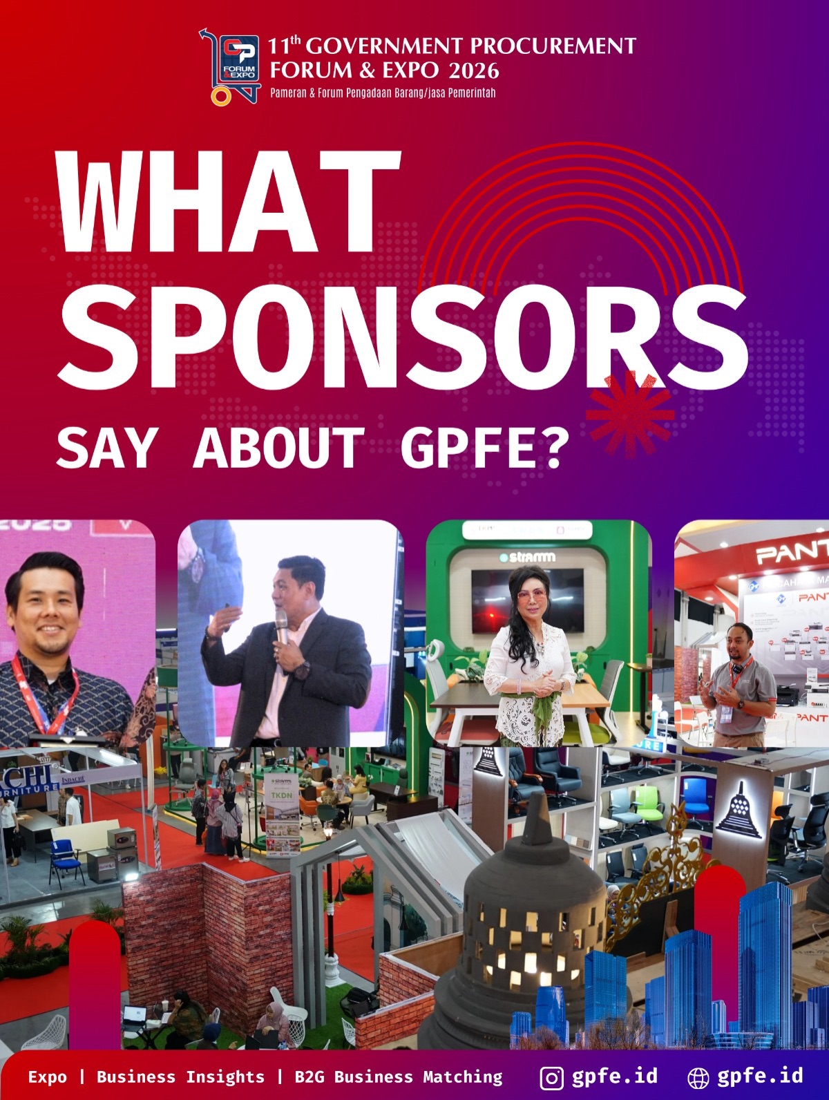 Halo Sobat Penyedia!
Para sponsor telah memberikan kepercayaan kepada GPFE sebagai platform strategis untuk memperkenalkan produk, membangun relasi, dan menjangkau pasar pengadaan pemerintah.
Melalui GPFE, para sponsor dapat merasakan langsung nilai dari pertemuan yang relevan, interaksi yang tepat sasaran, serta peluang kolaborasi dalam ekosistem PBJ nasional.
Pengalaman mereka menjadi bukti bahwa GPFE bukan sekadar pameran, melainkan ruang untuk bertumbuh bersama di pasar B2G.
Catat tanggalnya dan hadiri GPFE 2026!
🗓️ 5–7 Agustus 2026
📍 Bima Hall, Jogja Expo Center (JEC), Yogyakarta
Join Booth / Expo Info:
📞 WhatsApp 0812-9991037
Registrasi Visitor & Informasi GPFE 2026:
🔗 bit.ly/visitorgpfe2026
🌐 www.gpfe.id
Kini giliran Anda merasakan langsung pengalamannya di GPFE 2026!
#eventnasional #eventjogja #GPFE2026 #eventpengadaan