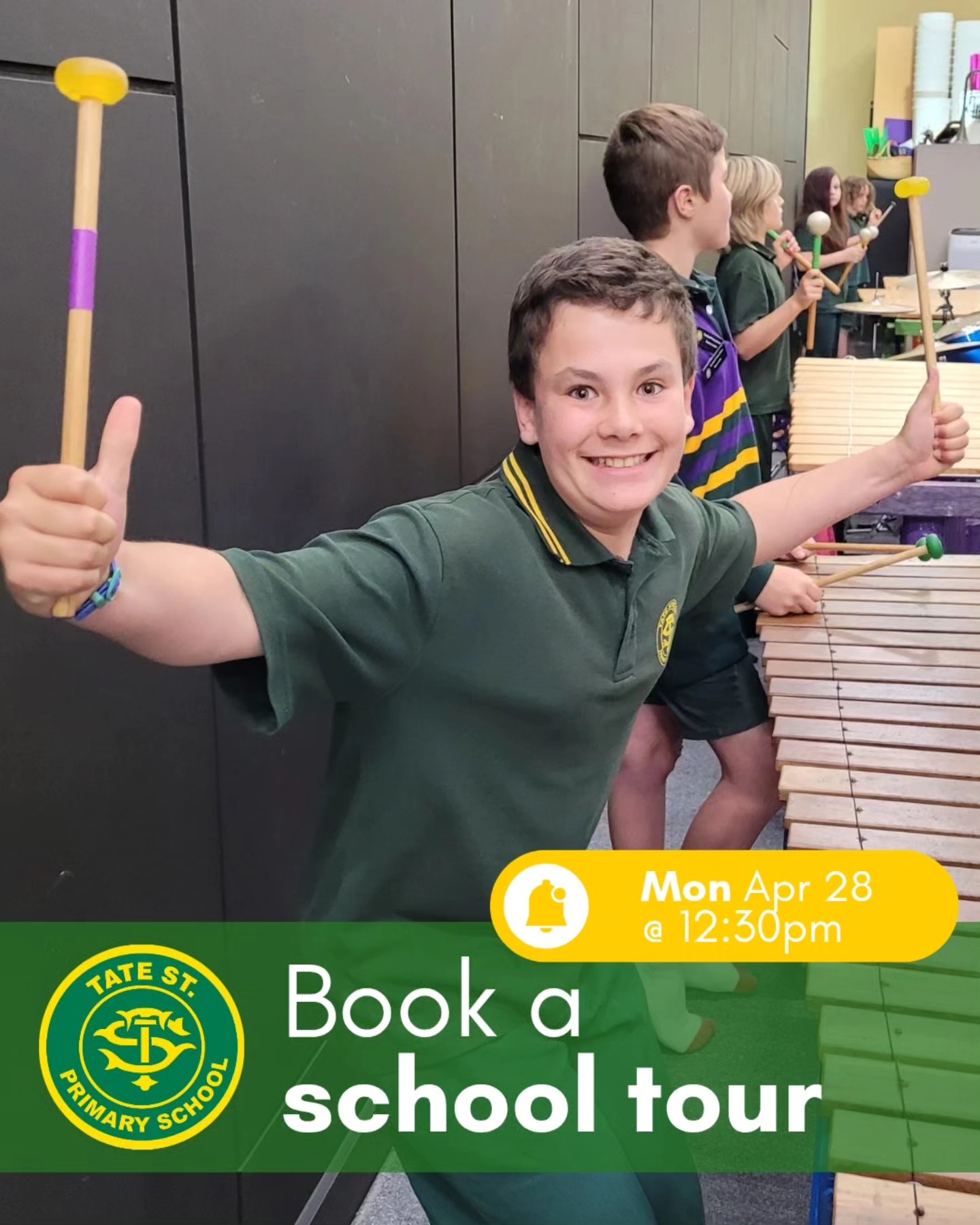 We still have spaces available on our tour next Monday, April 28 at 12:30pm.
We encourage all families looking at 2026 enrolments, including those who are already a part of our school community, to book a tour. The link is in our bio or can be accessed at bit.ly/tate_tour