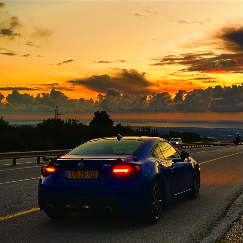 Subaru BRZ driving home into the Mediterranean sunset
.
#subaru #subarubrz #brz #gt86 #toyotagt86 #sunset #mediterranean #mediterraneansea #israel #nahariya #galilee #holyland #roadtrip #automotivephotography #carphotography