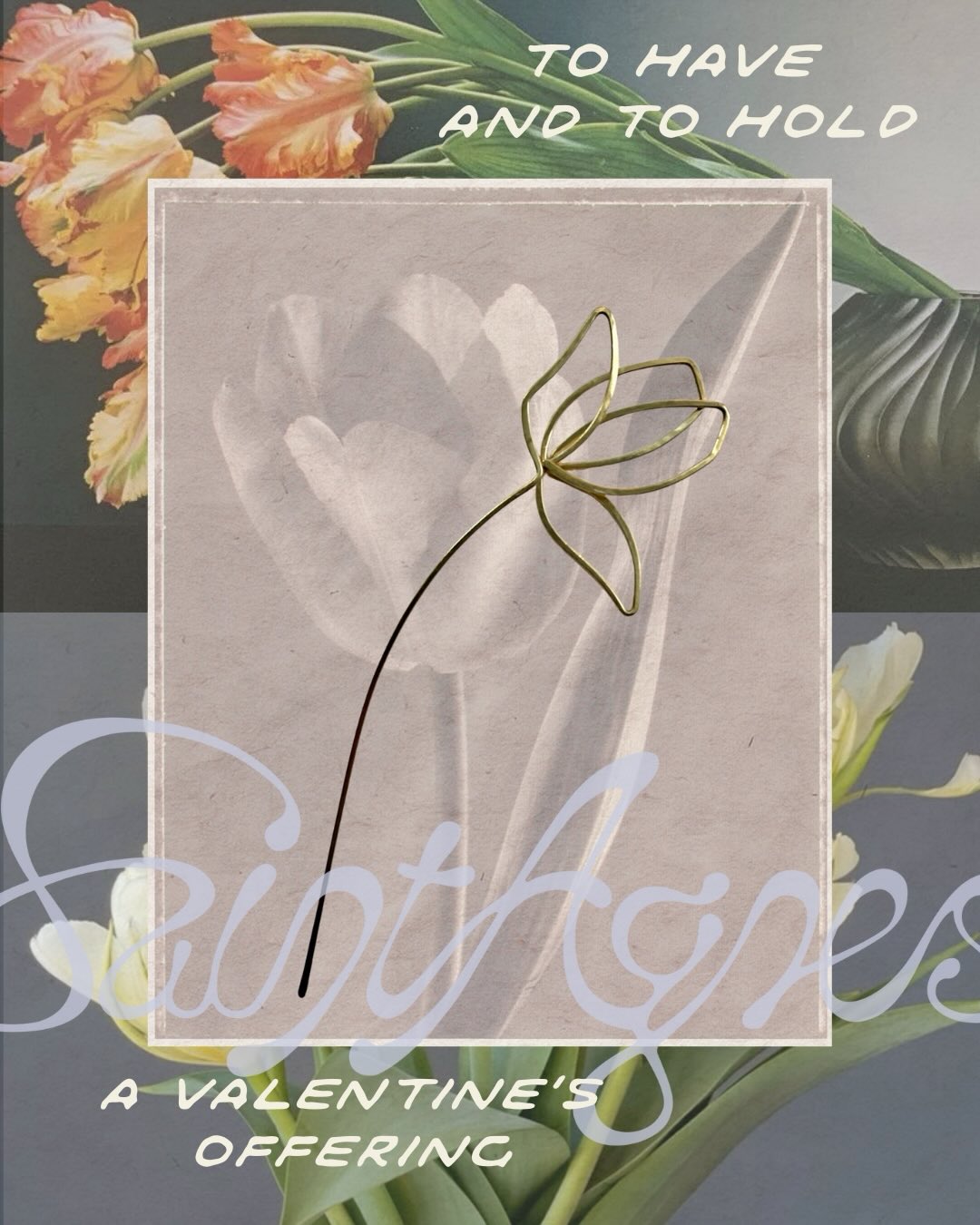 💗To Have and To Hold: A Valentine’s Offering💗
A very limited collaboration between Saint Agnes and artist @rodger.stevens
Each offering pairs a fresh bouquet of specialty tulips with a designed and hand crafted brass 10” floral sculpture by Rodger Stevens.
Pre-order only and available for local pick up in Crown Heights on February 14. Link in bio or saintagnes.studio/shop to lock it in (or send a nudge) 🪄🌷