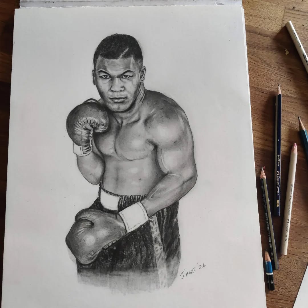 #miketyson #boxing #portrait #pencil #pencildrawing #photorealisticdrawing