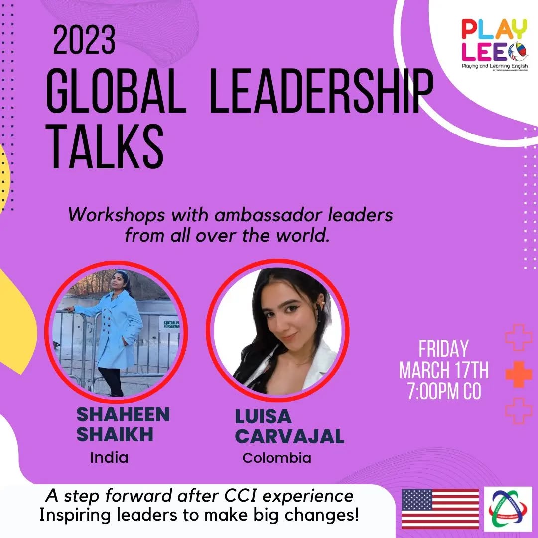 Te invitamos a participar de este espacio con líderes internacionales llamado Global Leadership Talks. Te esperamos! Link https://us06web.zoom.us/j/88668807538?pwd=QXAyViswVWJ1TXlwN0VQRVlQSHV5UT09. @youth.colombian.leaders #playlee #yclf #leadership