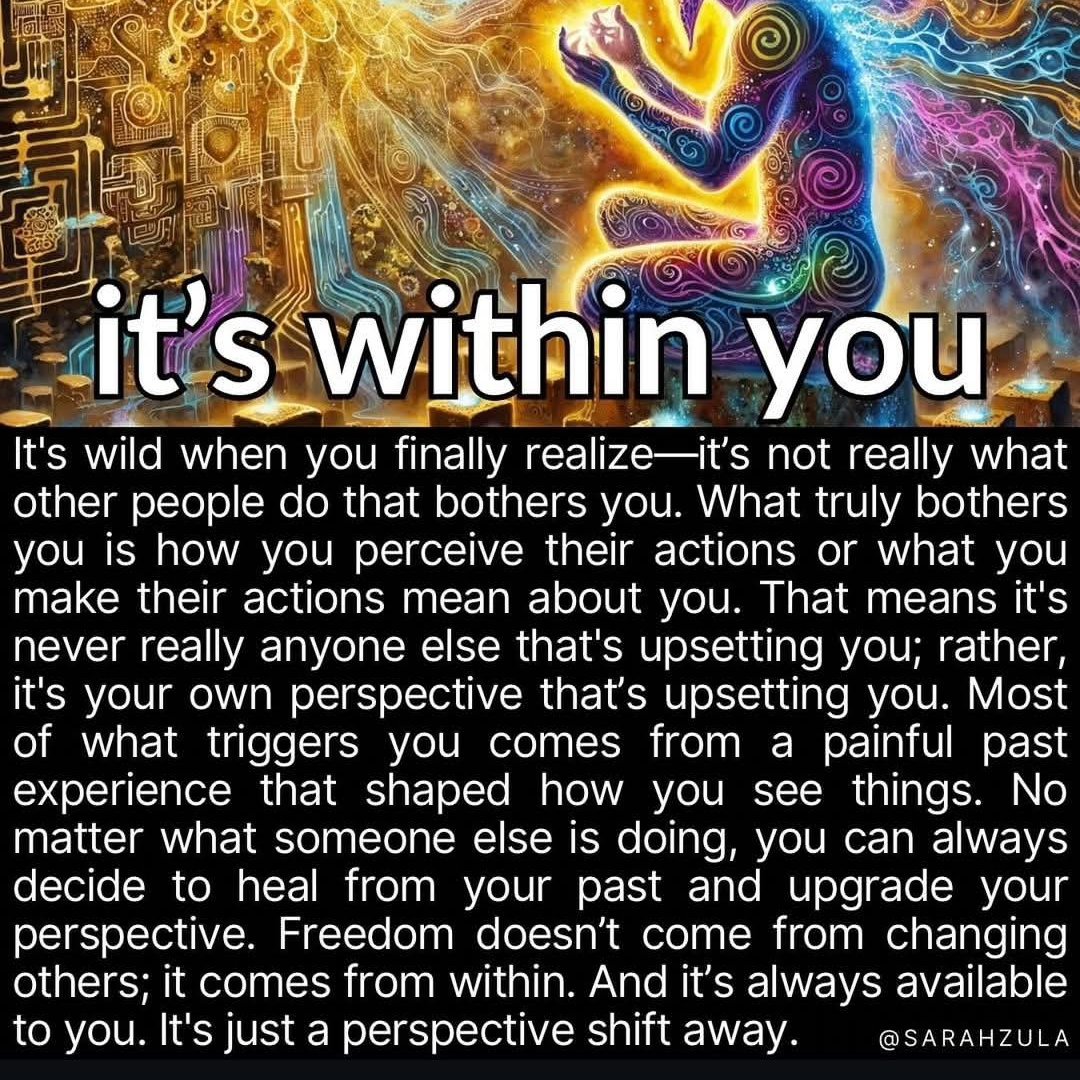 The winding road to within, the knowledge of we can't fix an internal condition with an external solution, is twisty, turny, but we keep returning and work the what is this reminding me of that needs space and light and healing....the shifts happen when we choose to ask why...