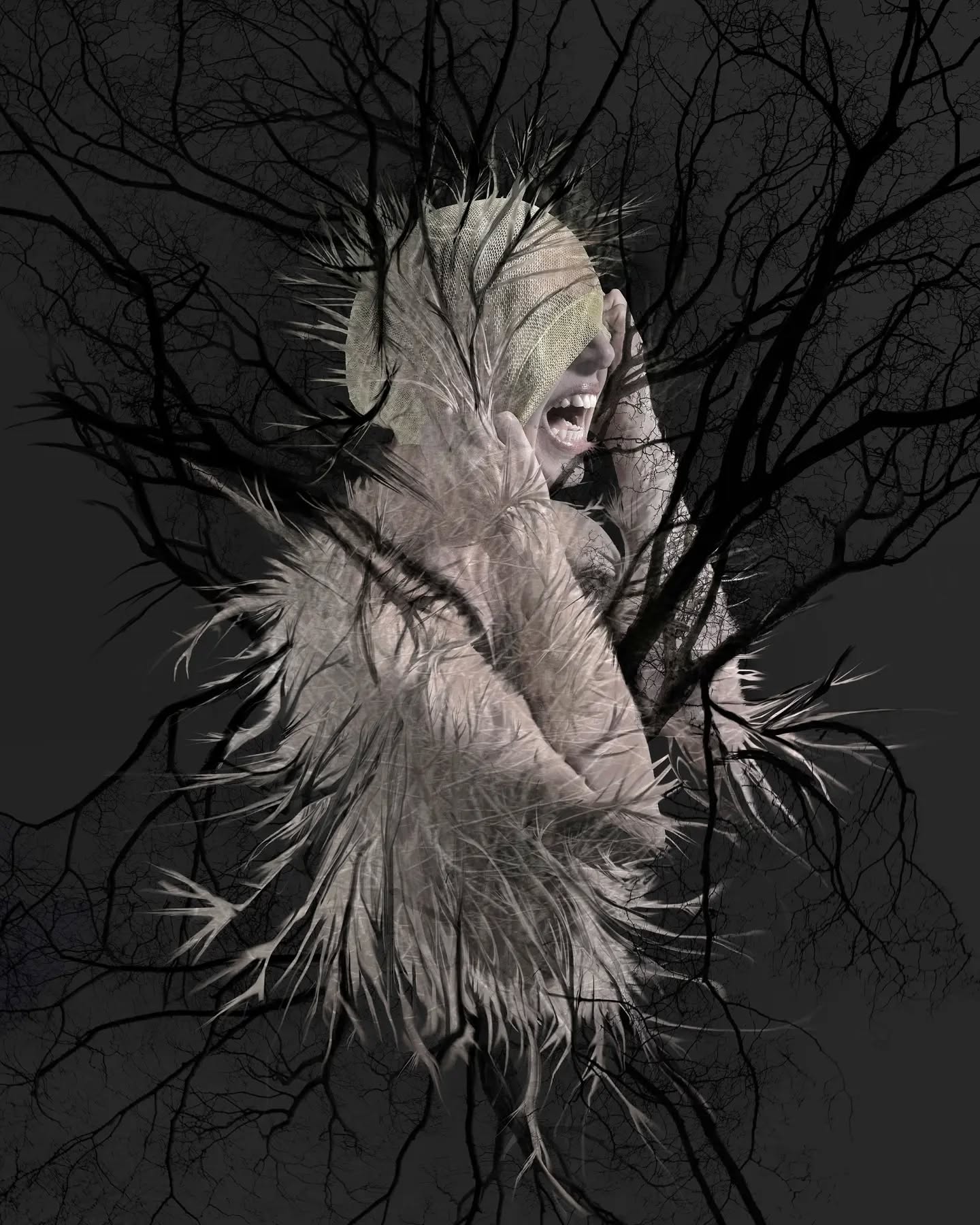 Another Silver Award - Creative section - NZIPP Iris Awards.
This is another political statement about terror, being confined & kept in the dark. We're stuck & evil is running through us. The constraints of our current world and not only covid reaching into us but the politically charged manner in which various governments have dealt with it. The pressures globally of Black Lives Matter, of Ukraine, of international political tensions with China, the increase in crime & ram-raids in our own country. The anguish one may feel with lockdowns, isolations and public opinion at large in constant conflict. The keyboard warriors quick to snap their sharp tongues so that we are afraid to say something that might offend anyone & everyone.
The judges rewarded the pain & visual storytelling that my image displayed.
Thanks so much to my model Sally, for trusting me with this odd vision.
#dunedinphotographer
#awardwinningphotographer
#creativephotography
#compositephotograpy