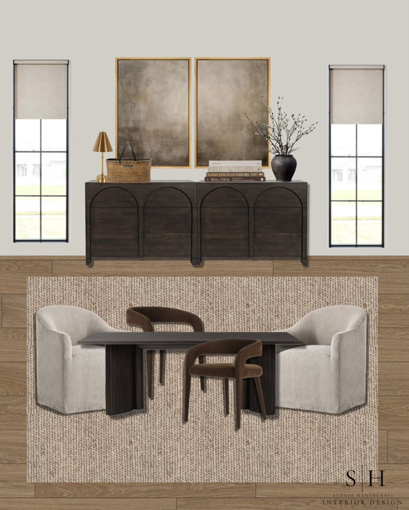 Warm and elevated for the win. Loving this dining room concept🤎
