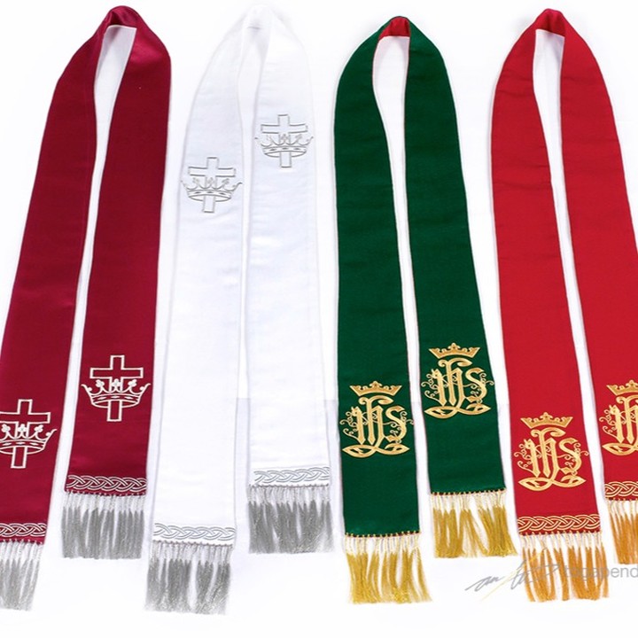 Stola Pendeta (Church Pastor Reversible Stole with Tassels) Lengkap dengan logo sesuai pesanan.
#churchtassels #church #stola #stolas #stolapendeta #alatgereja #gereja #pendeta #pendetagereja
