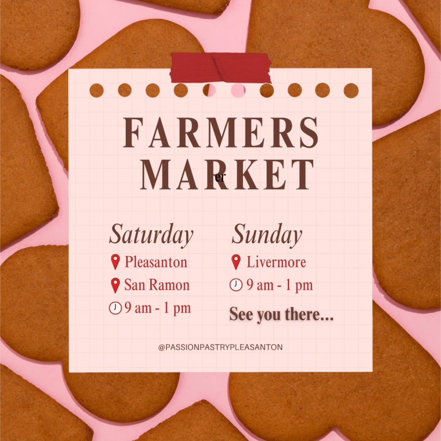 ๐Farmers Market @ Pleasanton, San Ramon, Livermore
๐ Call to order
๐ Follow us for weekly menus & preorders