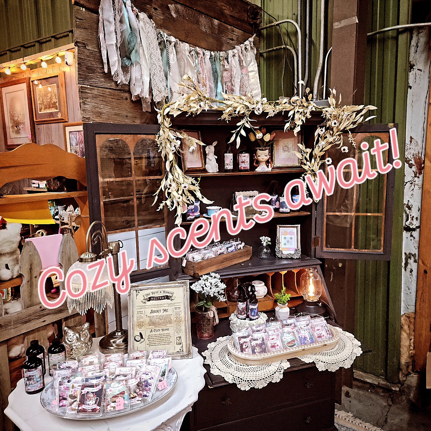 Exciting News — You Can Now Shop Rose and Ribbon Meltery In Person!
I’m so excited to share that Rose and Ribbon Meltery now has a booth at The Best of Janesville Vintage Market!
If you're local (or just visiting), come experience my full line of handcrafted home fragrance products in person — including wax melts, room sprays, and my newest addition: custom scented mopping soap! Yes, your cleaning routine can now smell just as dreamy as the rest of your space.
Every product is made with care and inspired by vintage charm — soft florals, cozy bakery scents, fresh citrus blends, and more.
Where to find me:
The Best Janesville Vintage Mall
https://maps.app.goo.gl/CiAkbgGJkT5PBDy19
Come shop, sniff, and explore in a space filled with vintage treasures, handmade goods, and small business love. I’d be over the moon to have you stop by!